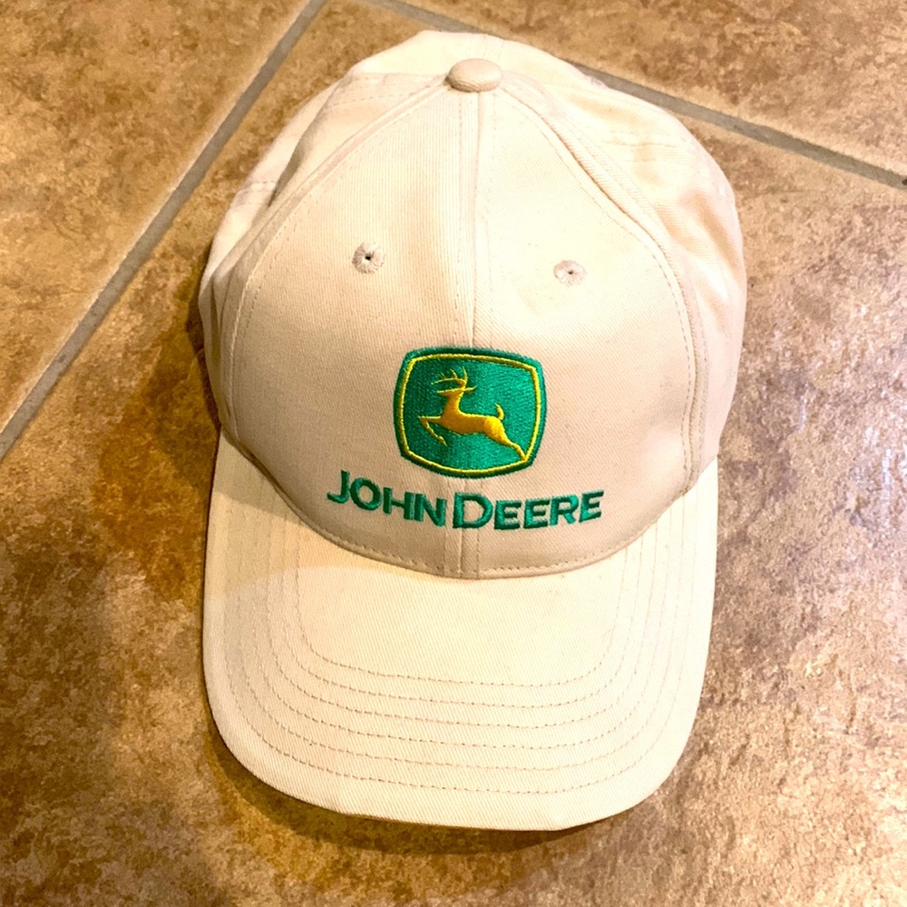 John Deere Classic tan cap hat NWT signature logo
